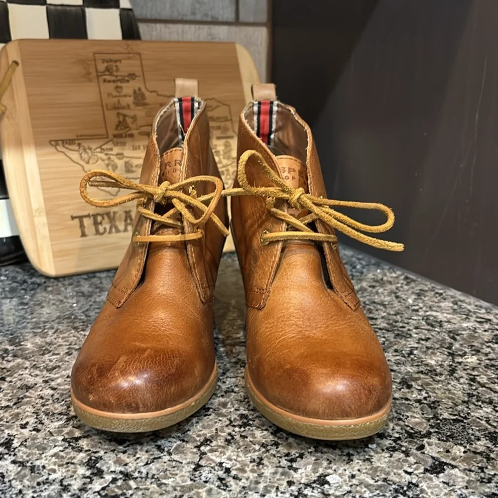 Sperry Top-Sider Harlow Brown Wedge Bootie Size 7 1/2